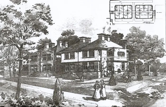 Framed Print : Wandsworth Union Old Peoples Cottages, Tooting Framed Print : Wandsworth Union Old Peoples Cottages, Tooting
