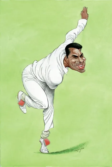 Framed Print : Waqar Younis - Pakistan cricketer Framed Print : Waqar Younis - Pakistan cricketer