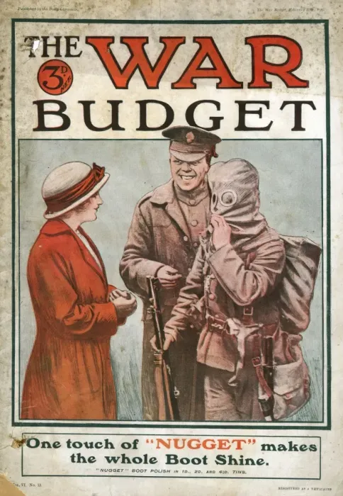 Framed Print : The War Budget - Tommies in gas masks Framed Print : The War Budget - Tommies in gas masks