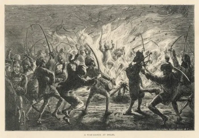 Framed Print : War Dance / Delhi / 1875 Framed Print : War Dance / Delhi / 1875