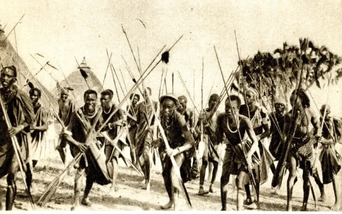 Framed Print : War Dance of Shulluk Warriors, Sudan Framed Print : War Dance of Shulluk Warriors, Sudan