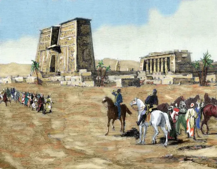Framed Print : War in Egypt. The emissaries of Arabi Pasha recruiting soldi Framed Print : War in Egypt. The emissaries of Arabi Pasha recruiting soldi