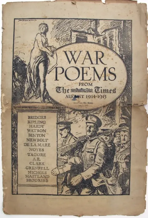 Framed Print : War Poems from The Times Framed Print : War Poems from The Times