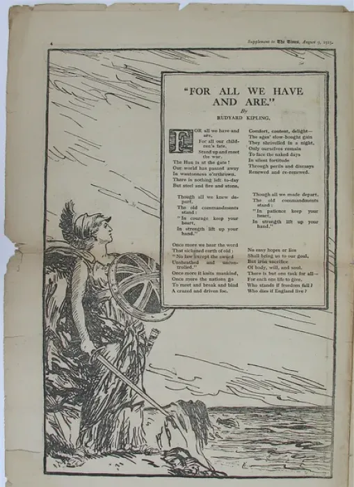 Framed Print : War Poems from The Times Framed Print : War Poems from The Times