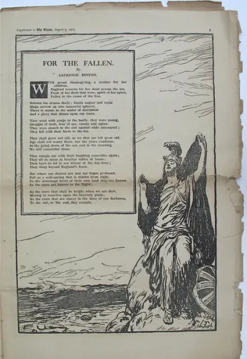 Framed Print : War Poems from The Times