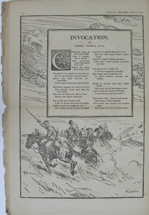 Framed Print : War Poems from The Times Framed Print : War Poems from The Times
