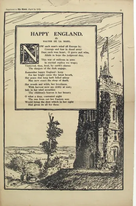 Framed Print : War Poems from The Times Framed Print : War Poems from The Times