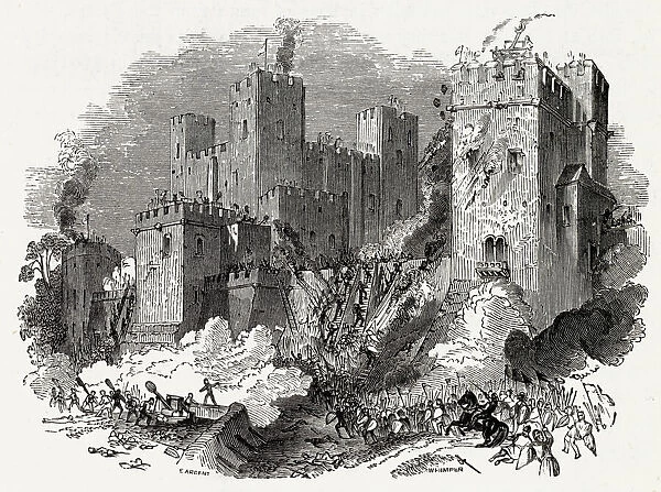 During his war with the rebel Barons, King John besieges Rochester Castle