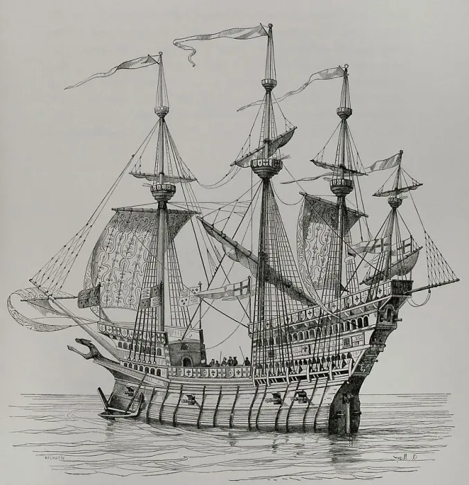 Framed Print : War ship which carried King Henry VIII (1491-1547) Framed Print : War ship which carried King Henry VIII (1491-1547)