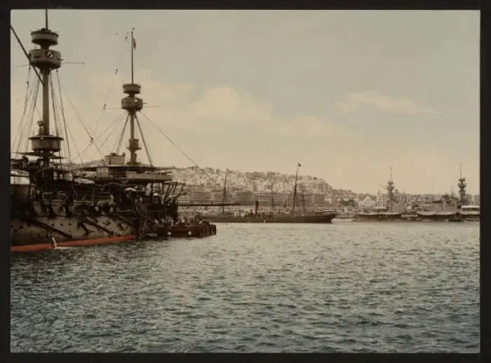 Framed Print : With war ships, Algiers, Algeria Framed Print : With war ships, Algiers, Algeria