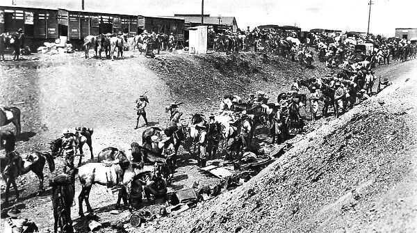 The war in South Africa, where railways and armoured trains were much used