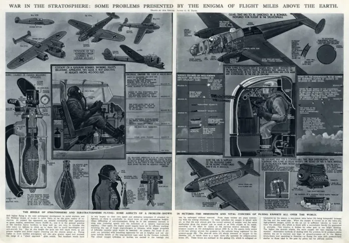 Framed Print : War in the stratosphere by G. H. Davis Framed Print : War in the stratosphere by G. H. Davis