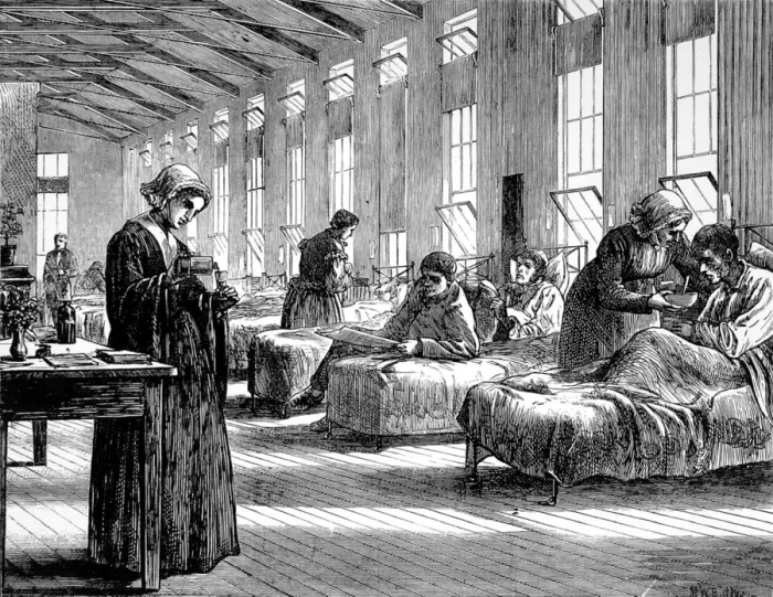 Framed Print : Ward in the Hampstead small pox hospital Framed Print : Ward in the Hampstead small pox hospital