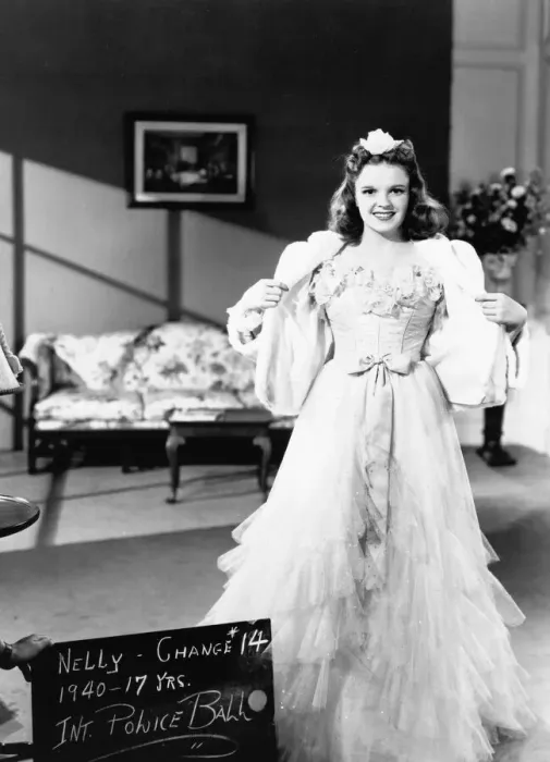 Framed Print : A wardrobe test showing a pink net evening gown Framed Print : A wardrobe test showing a pink net evening gown