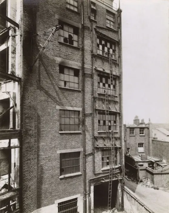 Framed Print : Warehouse building in Mare Street, Hackney, after a fire Framed Print : Warehouse building in Mare Street, Hackney, after a fire