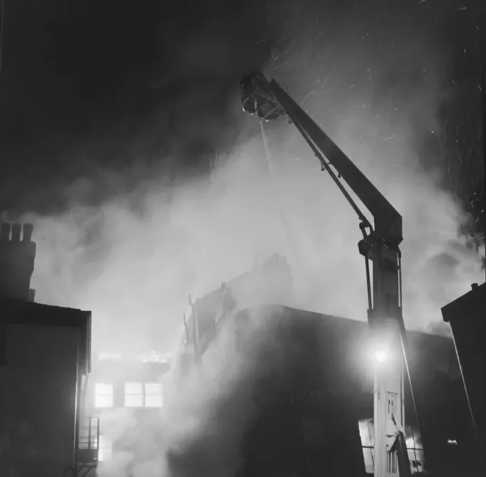 Framed Print : Warehouse fire, Manchester Framed Print : Warehouse fire, Manchester