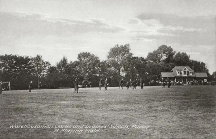 Framed Print : Warehousemen, Clerks and Drapers Schools, Purley Playing Fi