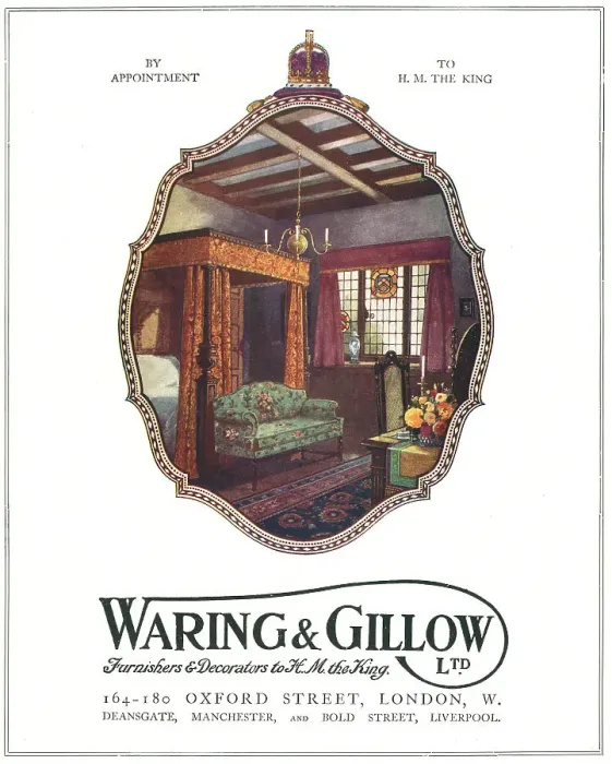 Framed Print : Waring and Gillow Advertisement Framed Print : Waring and Gillow Advertisement