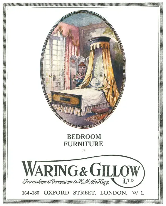 Framed Print : Waring and Gillow Advertisement Framed Print : Waring and Gillow Advertisement