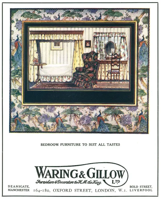 Framed Print : Waring and Gillow Advertisement Framed Print : Waring and Gillow Advertisement