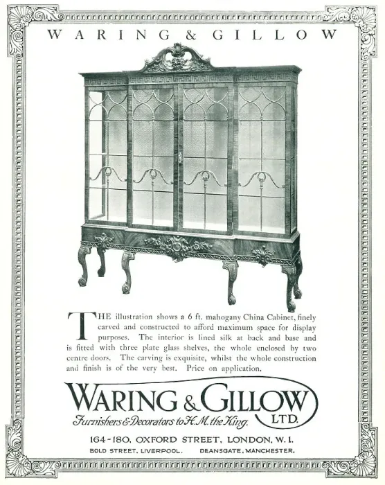 Framed Print : Waring and Gillow Advertisement Framed Print : Waring and Gillow Advertisement