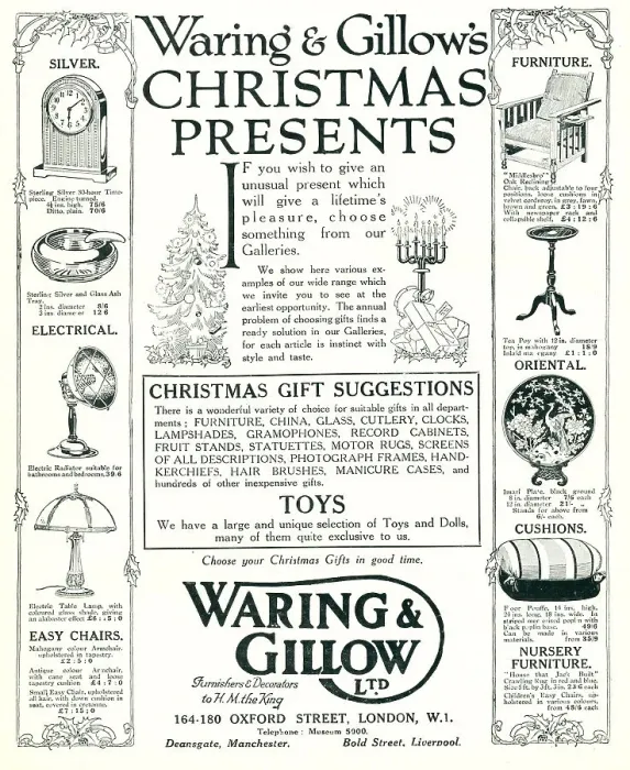Framed Print : Waring and Gillow Advertisement Framed Print : Waring and Gillow Advertisement
