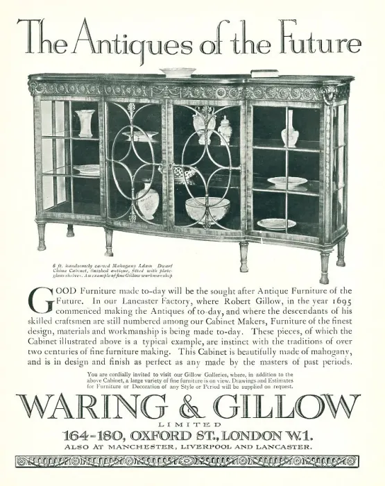 Framed Print : Waring and Gillow Advertisement Framed Print : Waring and Gillow Advertisement