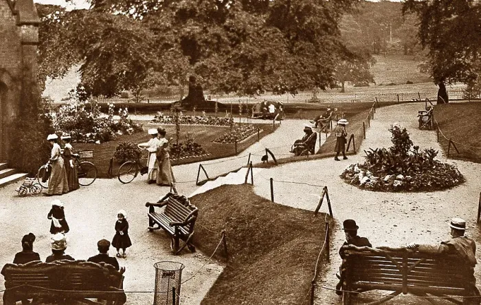 Framed Print : Warley Woods Abbey Gardens Birmingham early 1900s Framed Print : Warley Woods Abbey Gardens Birmingham early 1900s