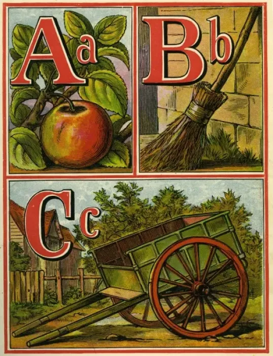 Framed Print : Warne alphabet 1875. ABC Framed Print : Warne alphabet 1875. ABC