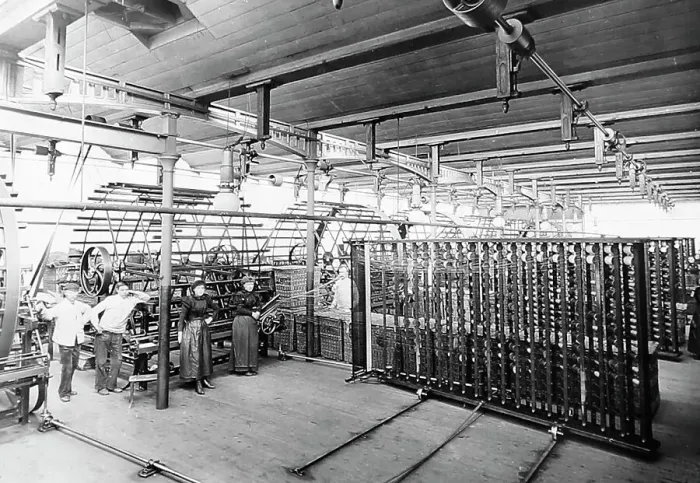 Framed Print : Warping Mill in a woollen mill in Bradford Framed Print : Warping Mill in a woollen mill in Bradford