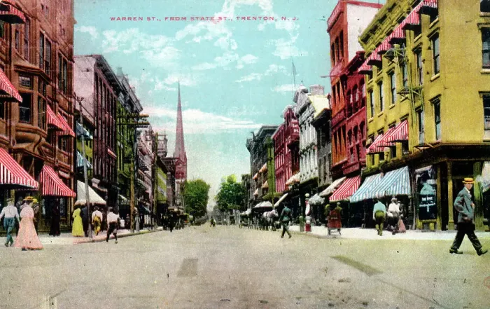 Framed Print : Warren Street from State Street, Trenton, New Jersey, USA Framed Print : Warren Street from State Street, Trenton, New Jersey, USA