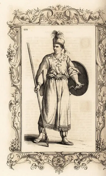 Framed Print : Warrior of the African kingdom of Djebel or Giabea Framed Print : Warrior of the African kingdom of Djebel or Giabea
