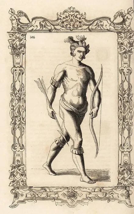 Framed Print : Warrior or chief of the Timucua of Florida Framed Print : Warrior or chief of the Timucua of Florida