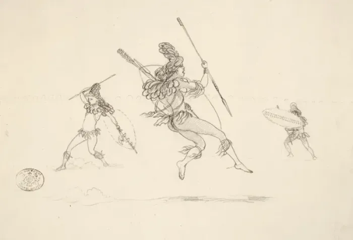 Framed Print : Warriors dancing, 1870 Framed Print : Warriors dancing, 1870