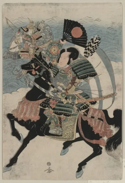 Framed Print : The warriors Kumagai Naozane and Taira no Atsumori Framed Print : The warriors Kumagai Naozane and Taira no Atsumori