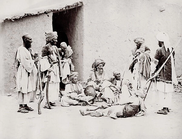Warriors, tribesmen with guns, north west frontier, India