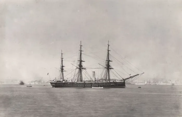 Framed Print : Warship, HMS Champion, launched 1878 Framed Print : Warship, HMS Champion, launched 1878