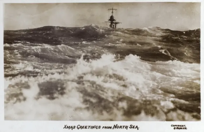 Framed Print : Warship peeking over North Sea waves Framed Print : Warship peeking over North Sea waves