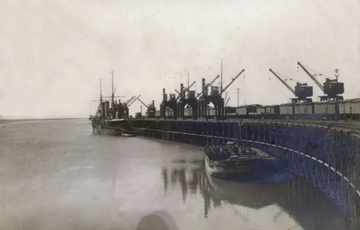 Framed Print : Warship and pier, Buenos Aires province, Argentina Framed Print : Warship and pier, Buenos Aires province, Argentina