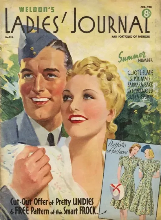 Framed Print : Wartime cover of Weldons Ladies Journal Framed Print : Wartime cover of Weldons Ladies Journal