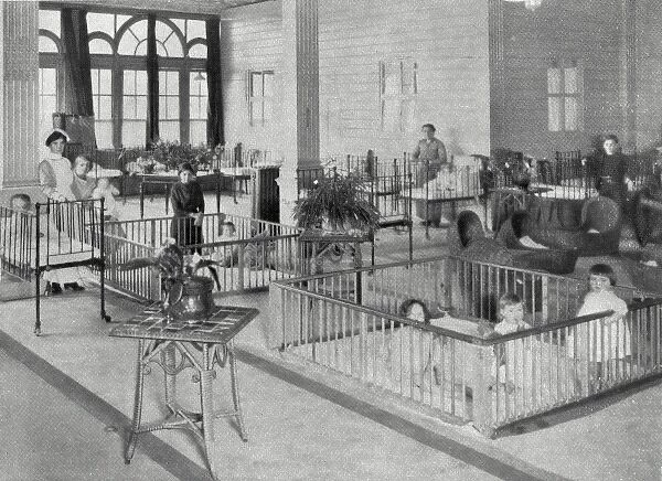 Wartime Nursery for refugee children, Earls Court, London
