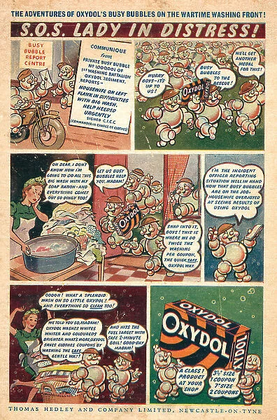 Wartime Oxydol Comic Strip Advertisement