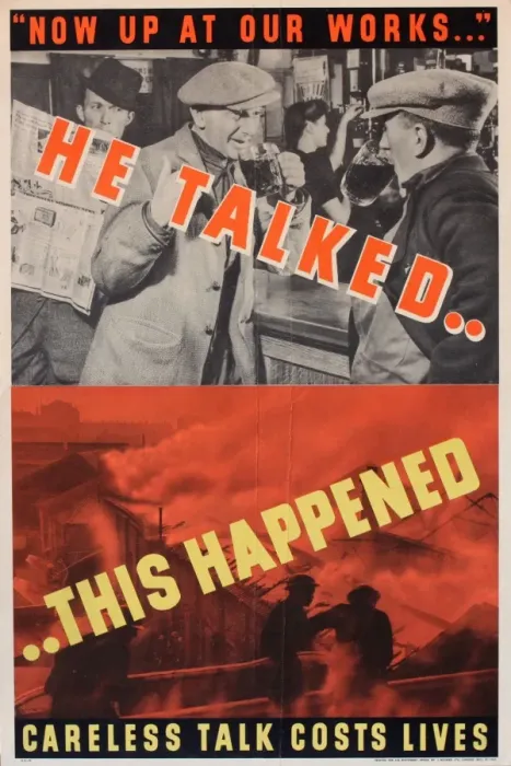 Framed Print : Wartime poster warning against careless talk Framed Print : Wartime poster warning against careless talk