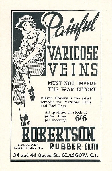 Wartime Robertson Rubber Advertisement