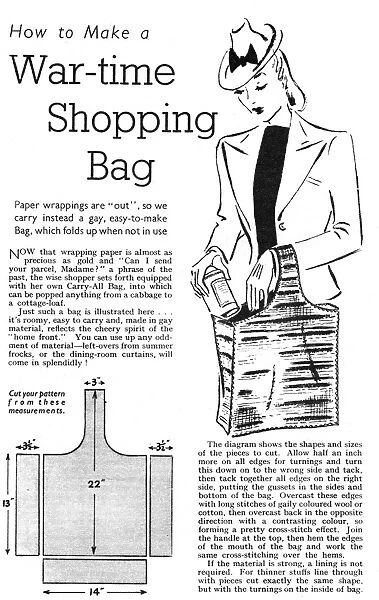 Wartime shopping bag