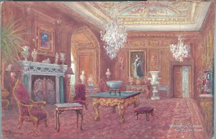 Framed Print : Warwick Castle, the cedar room Framed Print : Warwick Castle, the cedar room