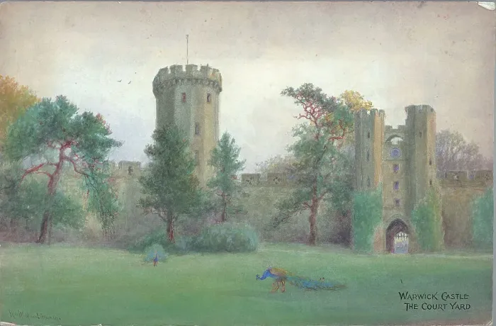 Framed Print : Warwick Castle, the court yard Framed Print : Warwick Castle, the court yard