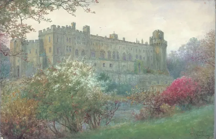 Framed Print : Warwick Castle from the Island Framed Print : Warwick Castle from the Island