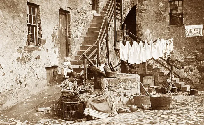 Framed Print : Wash Day Victorian period Framed Print : Wash Day Victorian period