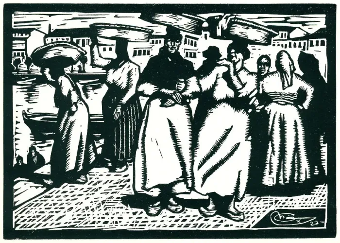 Framed Print : Washerwomen Framed Print : Washerwomen